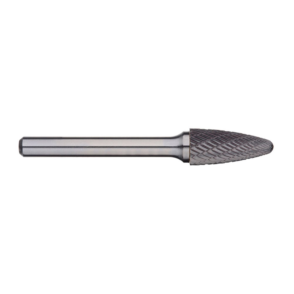 1/2 Inch Tree Radius Nose Carbide Burr, 1/4 Inch shank dia.
