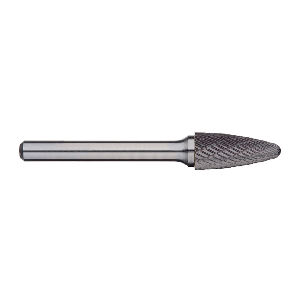 3/4in Tree Radius Nose Carbide Burr, 1/4in shank dia.