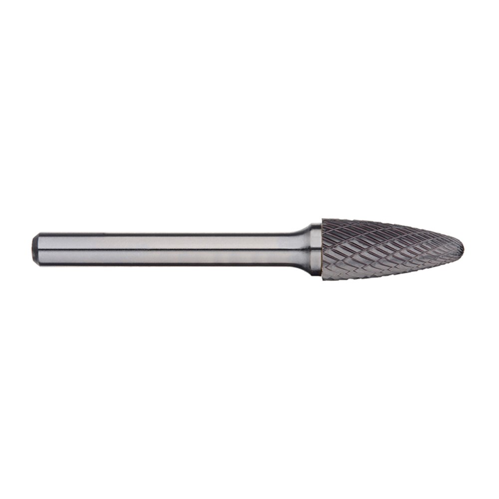 [170-SF-1L6] 1/4 Inch Tree Radius Nose Carbide Burr - 6 Inch Long