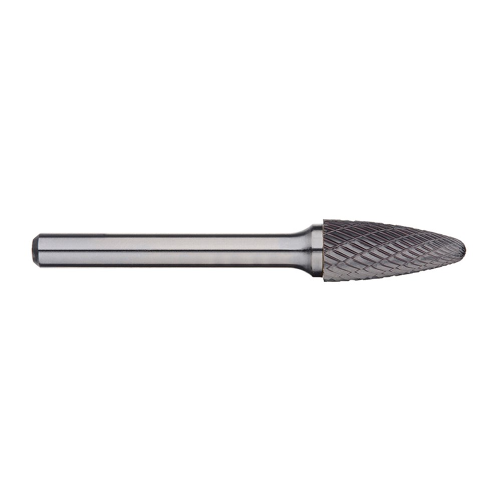 1/2 Inch Tree Radius Nose Carbide Burr - 6 Inch Long
