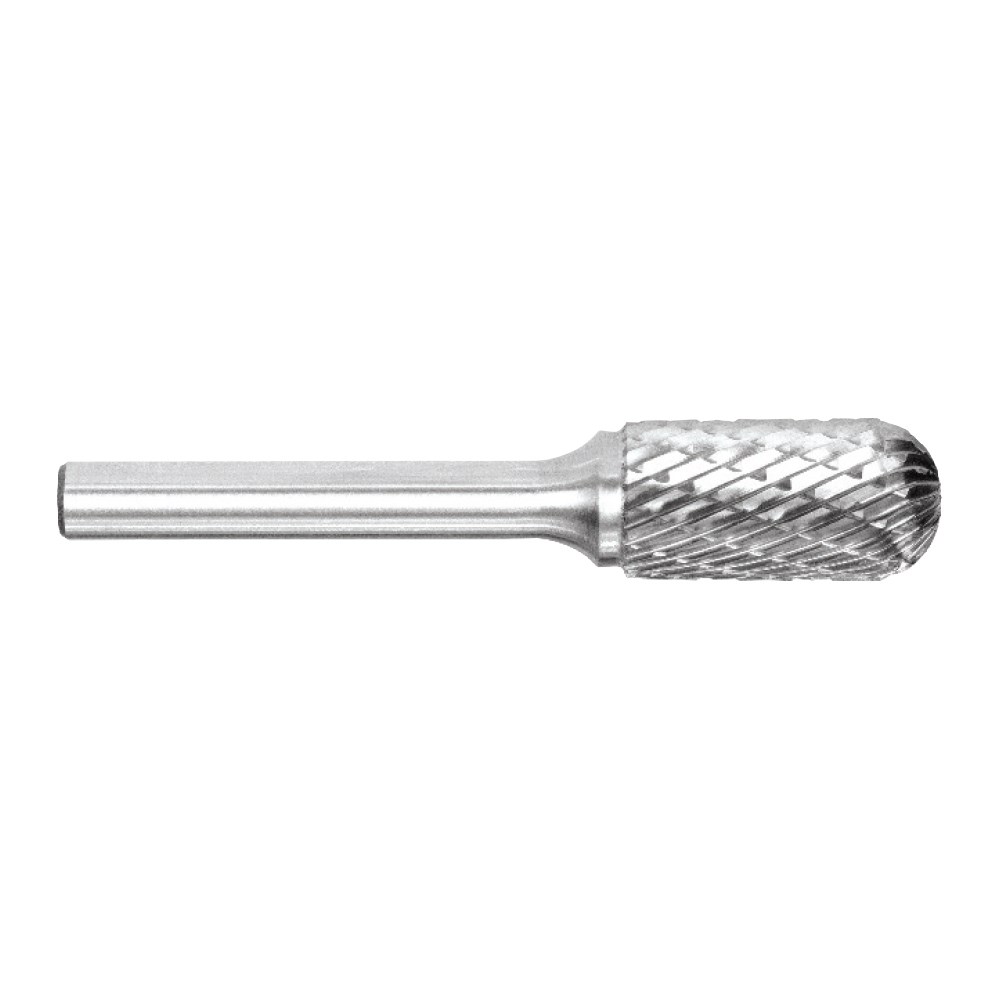 [170-SC-5DCS] 1/2 Inch Cylindrical Ball Nose Carbide Burr | Silver Series
