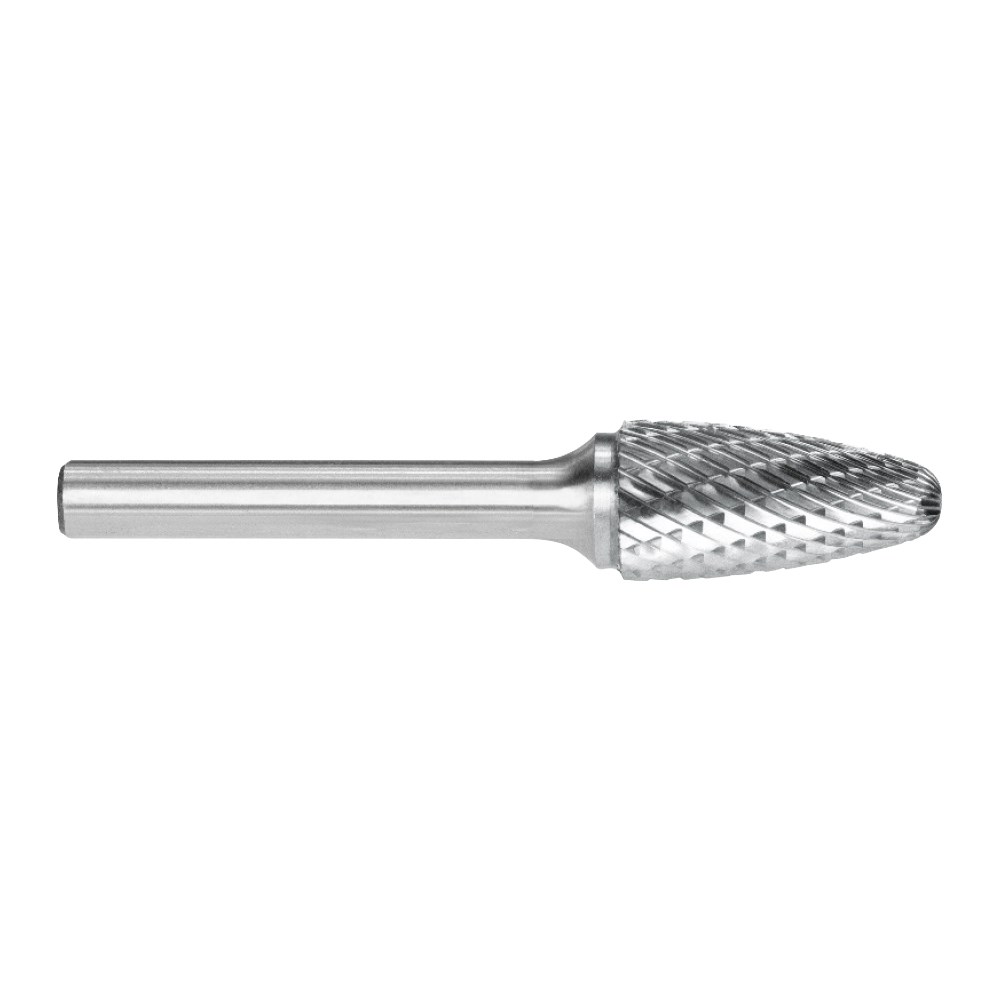 [170-SF-5DCS] 1/2 Inch Tree Radius Nose Carbide Burr | Silver Series