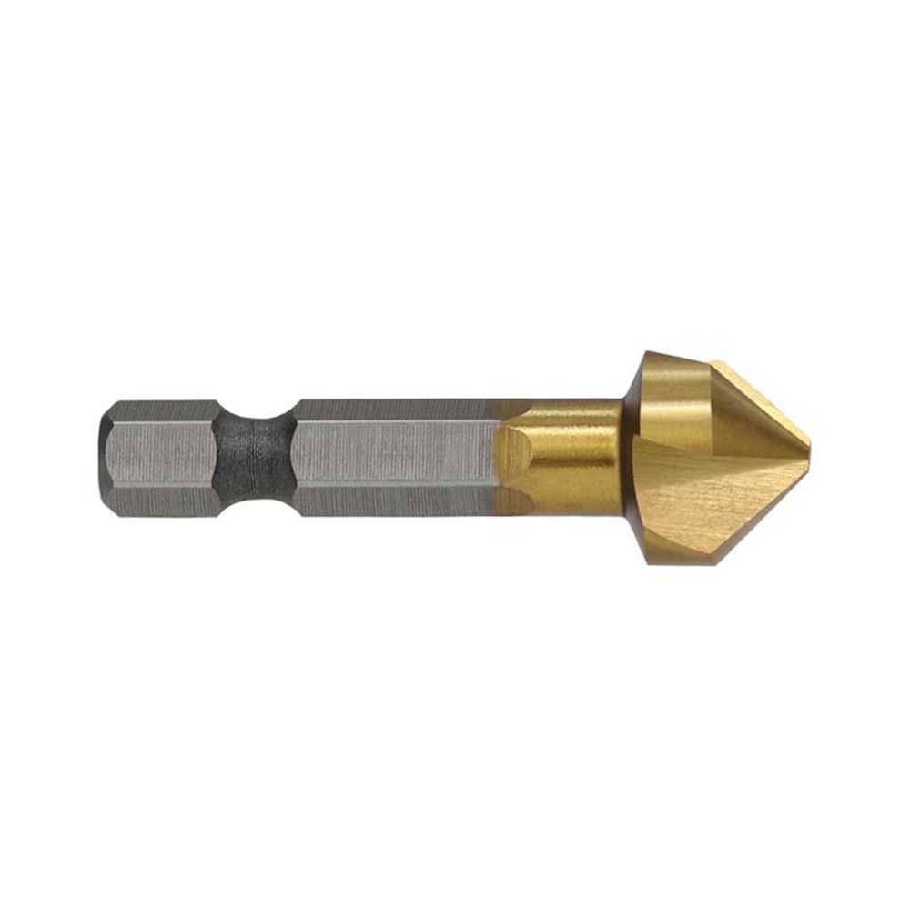 [170-CS3-13QR] Countersink 3 Flute 13mm TiN 1/4 Inch Hex Shank Carded
