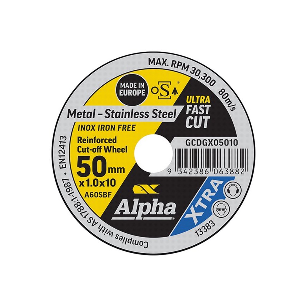 [170-CGCDGX05010] XTRA Cutting Disc 50 x 1.0mm | Carded 5 Pack
