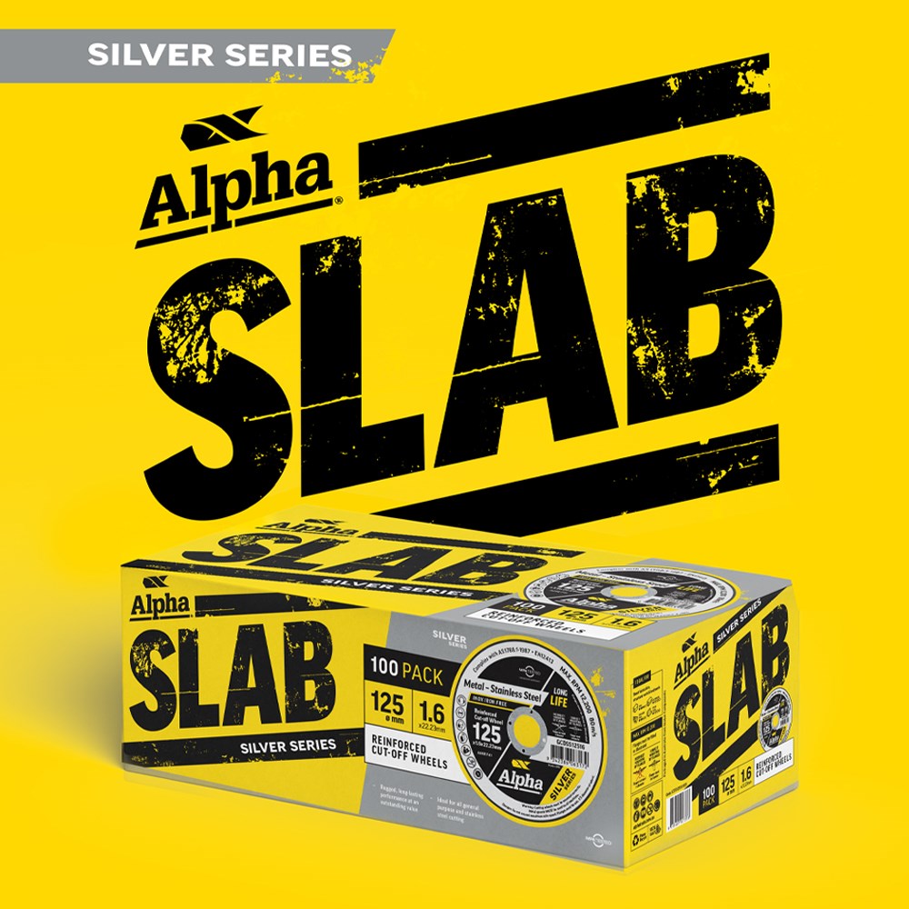 [170-GCDSS12516-100S] Alpha SLAB | Cutting Disc 125x1.6mm Silver Series x100 Pack