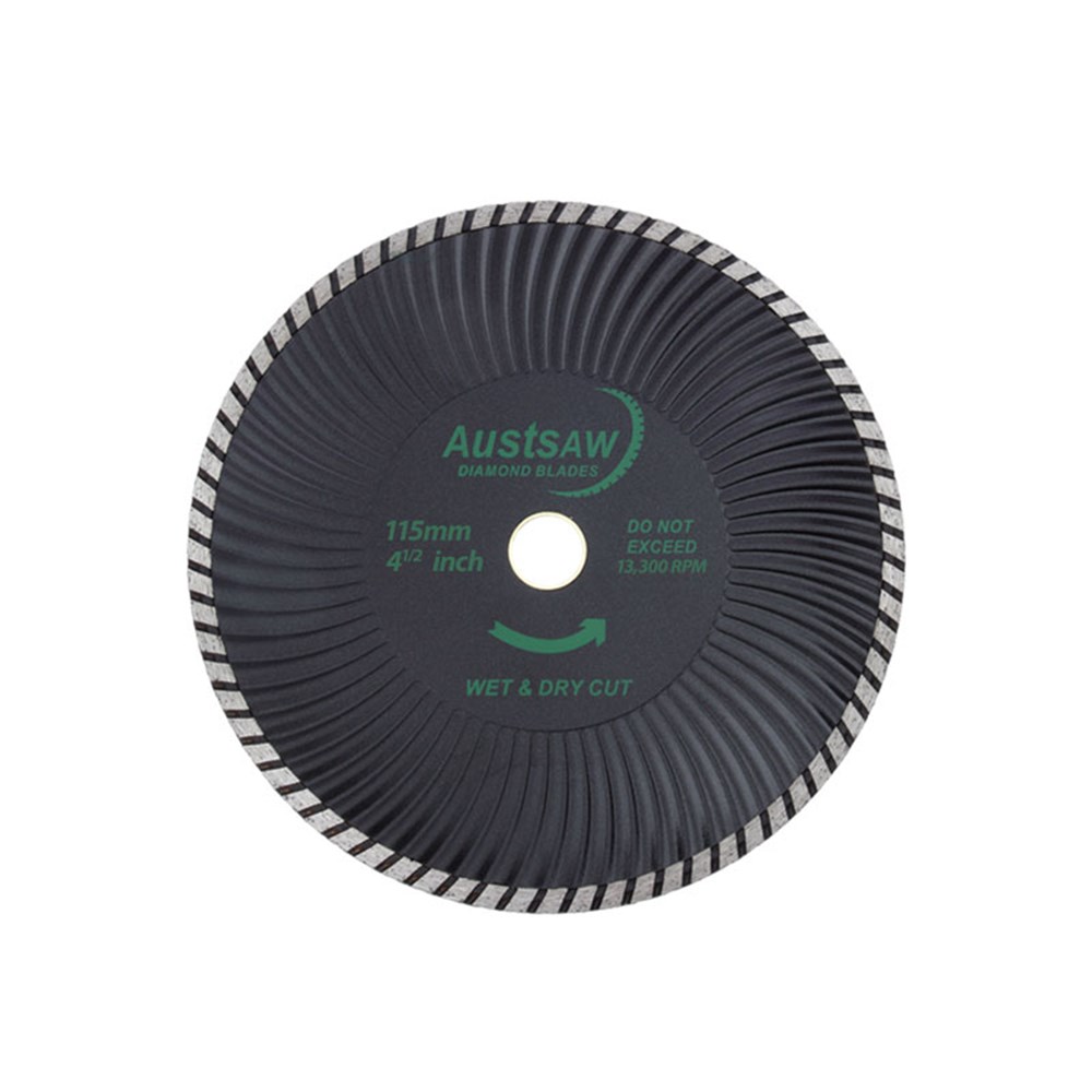 Austsaw - 115mm (4.5in) Diamond Blade Super Turbo Wave - 22.2mm Bore - Super Turbo