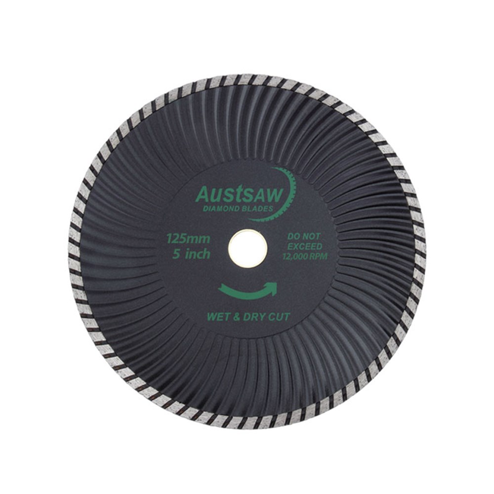 Austsaw - 125mm (5in) Diamond Blade Super Turbo Wave - 22.2mm Bore - Super Turbo