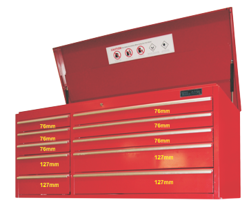 [59E-TE5410CH] 10 Drawer Roller Bearing Top Chest 54" 26" 25"