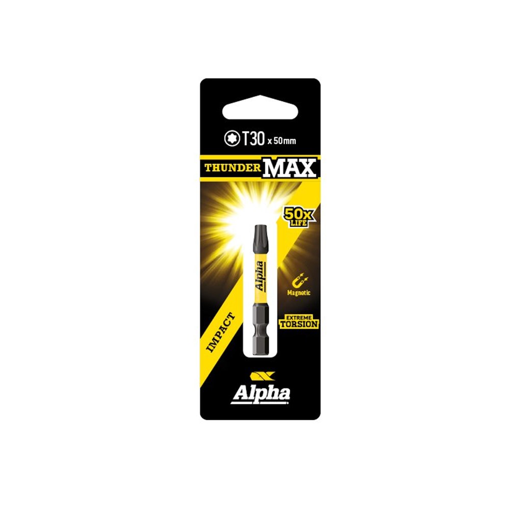 ThunderMax TX30 x 50mm Impact Power Bit Carded