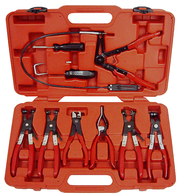 9 Piece Universal Hose Clamp Plier Kit
