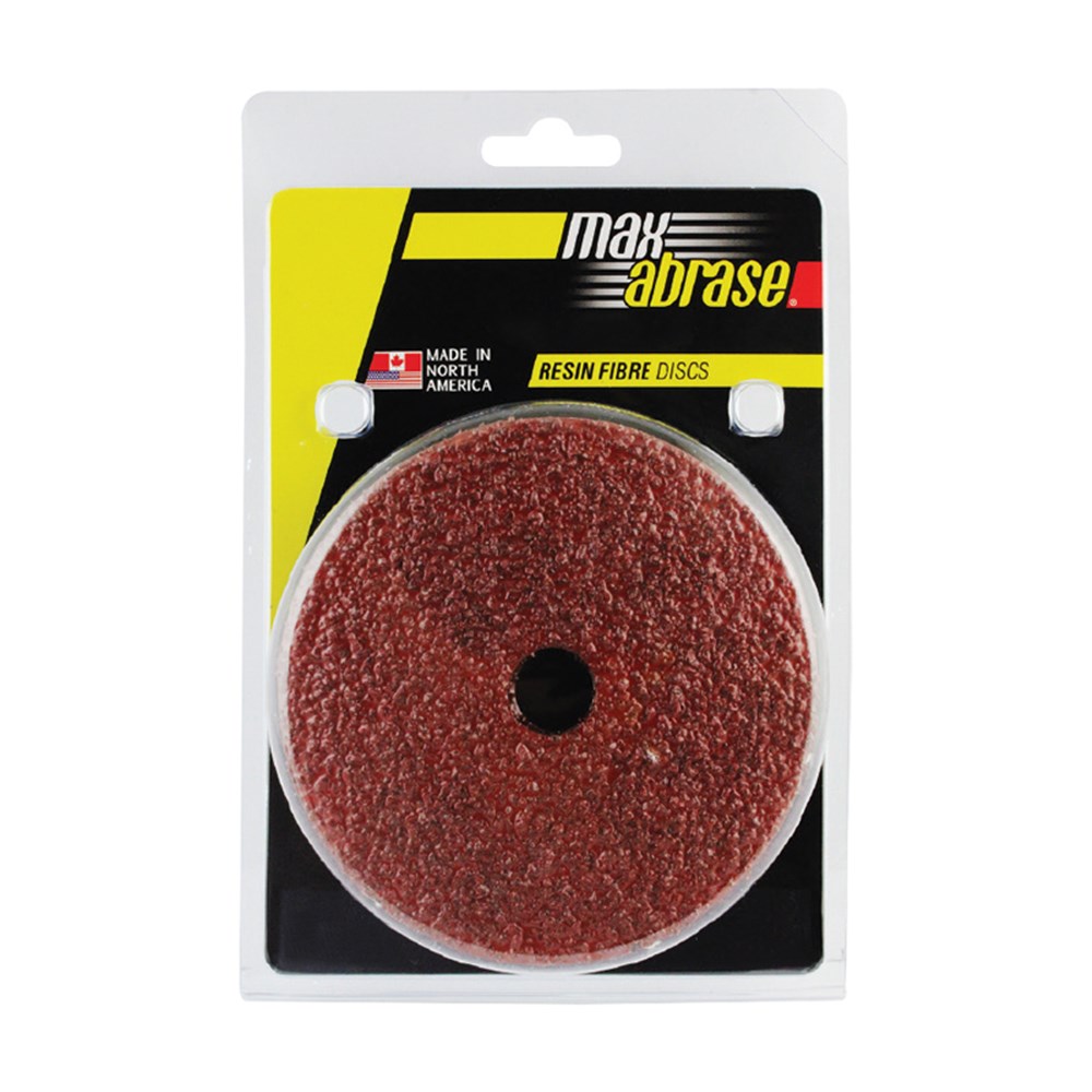[170-CGRFA12536] Resin Fibre Disc 125mm A36 Grit AlOx Carded (Pk 5)