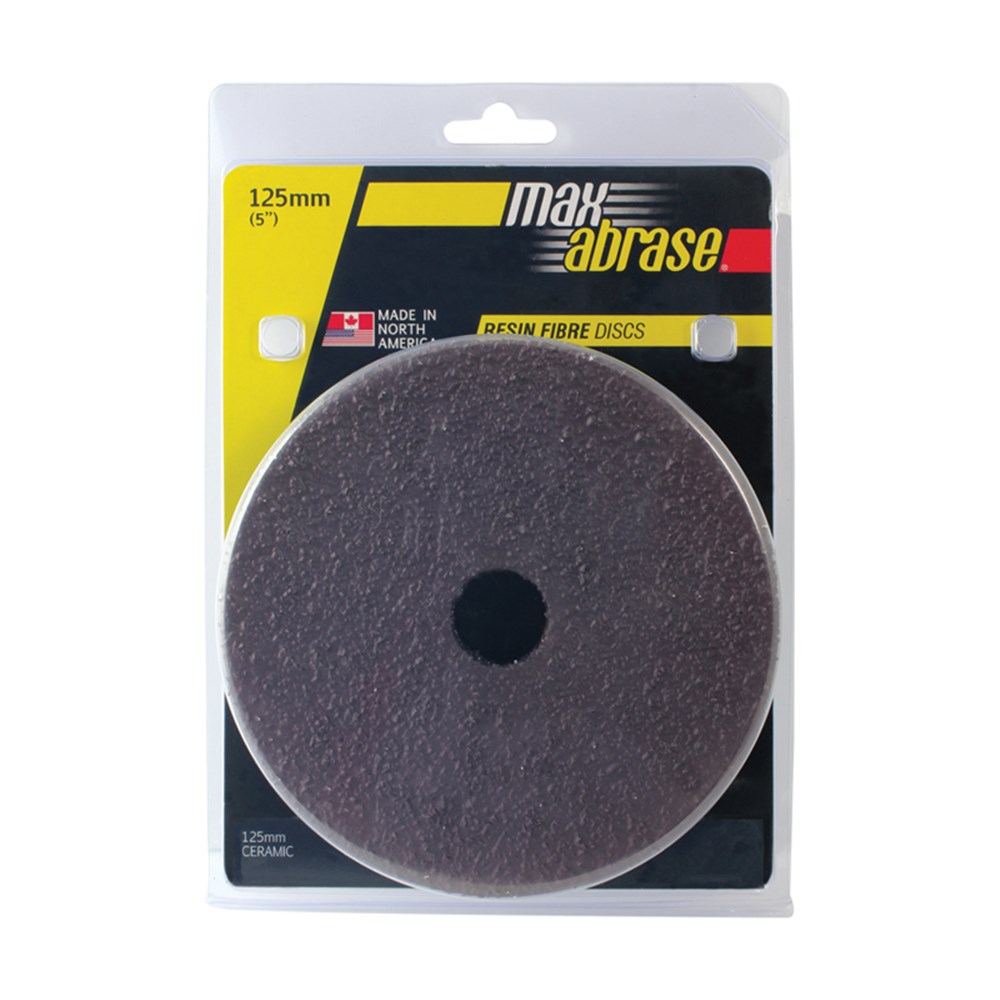 Carded 5 Pack 125mm x C60 Resin Fibre Disc Ceramic - Grit
