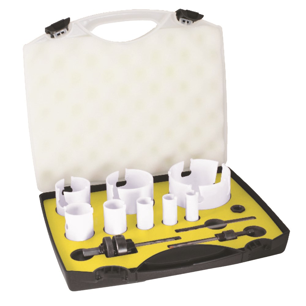 12pce TCT Multi-Purpose Holesaw Kit (20,22,25,32,40,51,70,92mm)