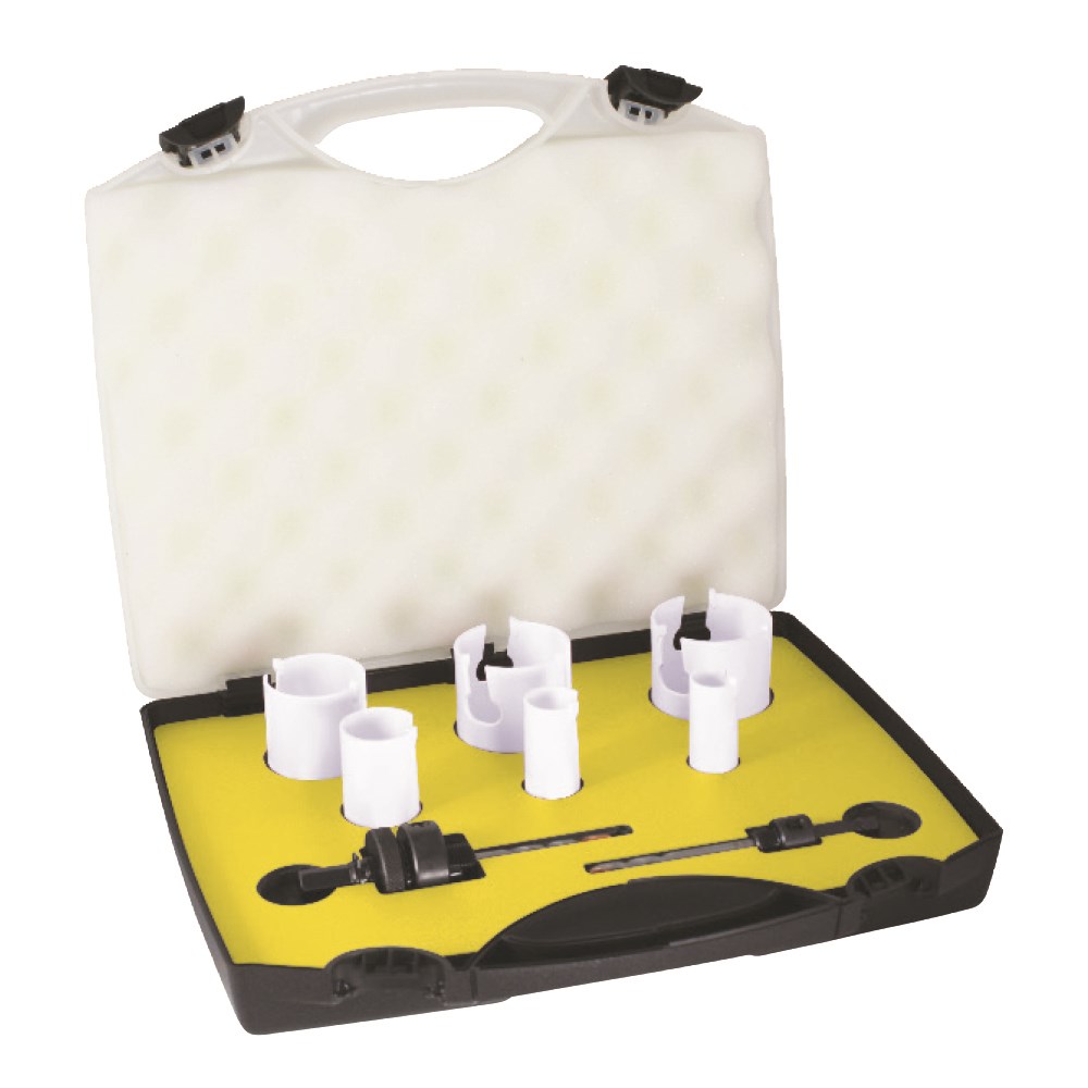 8pce Plumbers TCT Holesaw Kit (22,25,32,44,51,54mm)