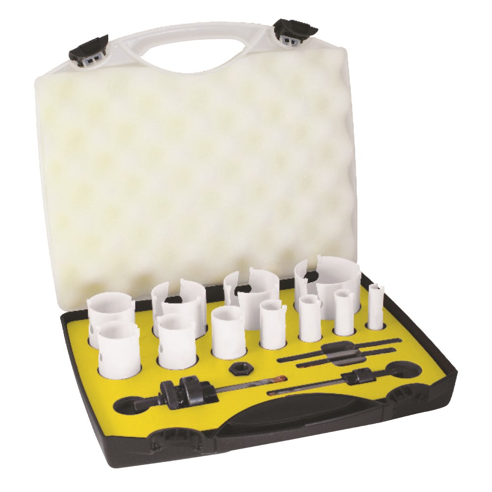 16pce TCT Multi-Purpose Holesaw Kit (16,20,22,25,32,35,38,44,51,54,64mm)