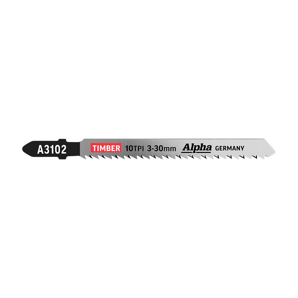 Alpha Jigsaw Blade | 10 TPI | 100mm | CV (x5)