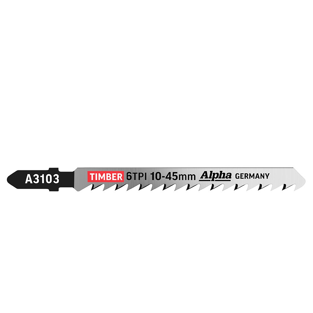 Alpha Jigsaw Blade | 6 TPI | 100mm | CV (x5)