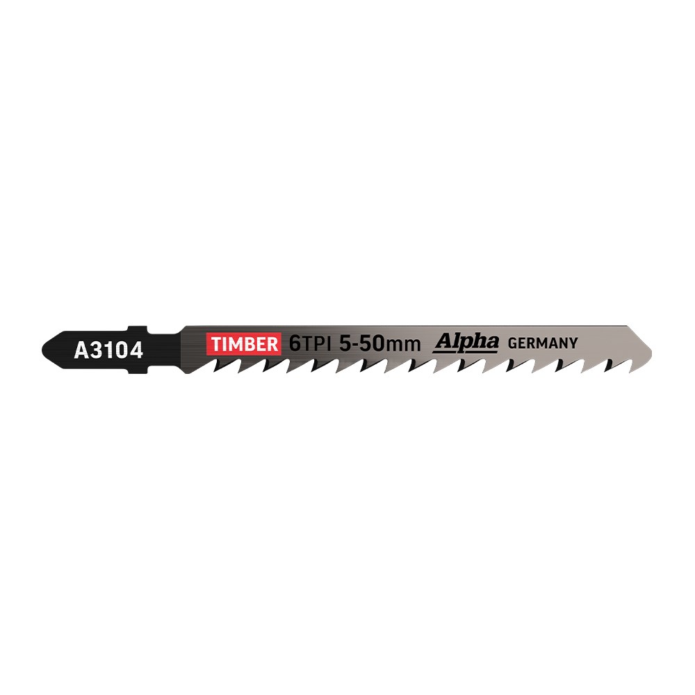 Alpha Jigsaw Blade | 6 TPI | 100mm | CV (x5)