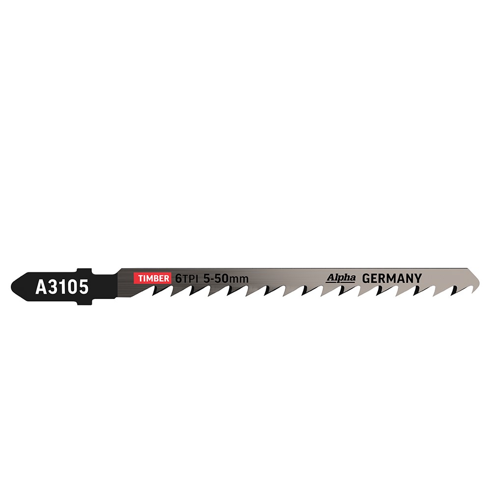 Alpha Jigsaw Blade | 6 TPI | 100mm | CV (x5)