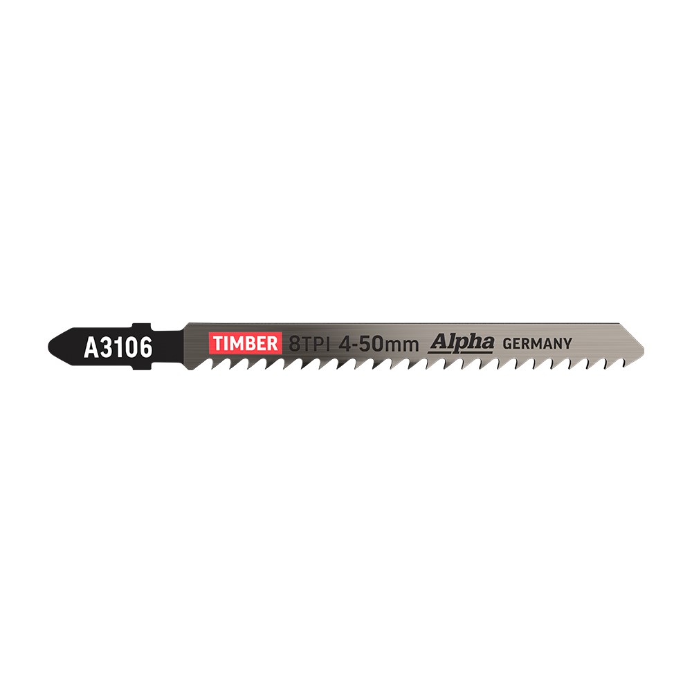 Alpha Jigsaw Blade | 8 TPI | 100mm | CV (x5)