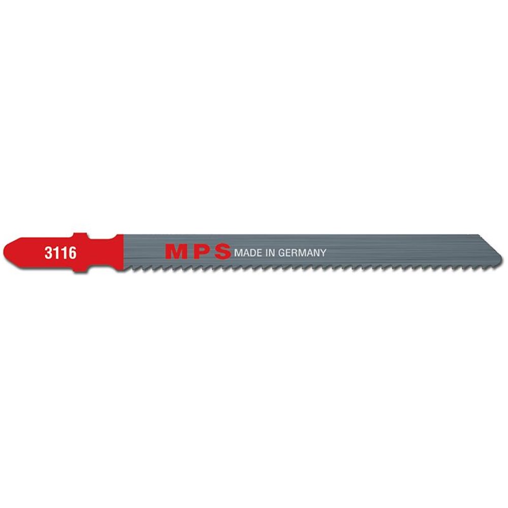 MPS Jigsaw Blade HSS, 100mm, 12 tpi, Milled, Euro shank (x5)