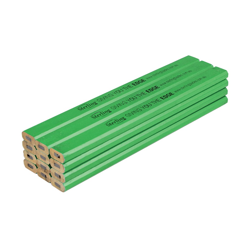 [170-SCP01H] Sterling Builders Pencil - Green Hard Lead