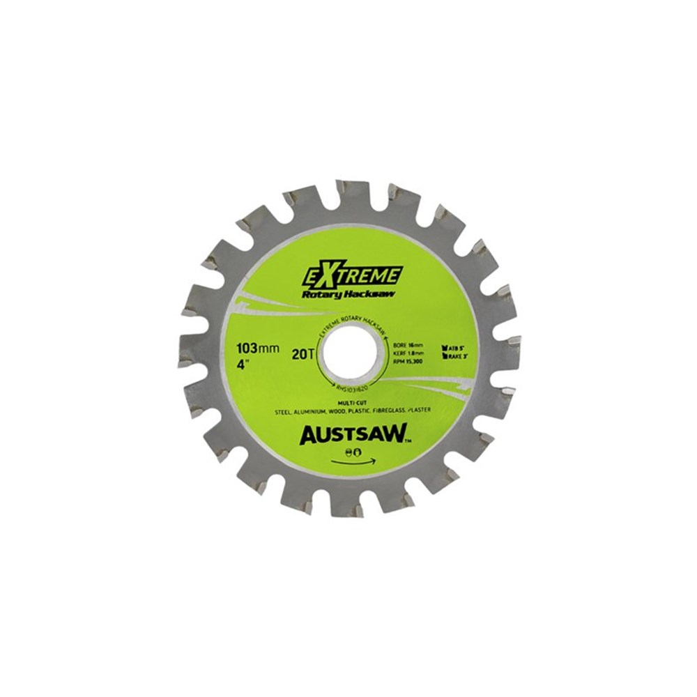 [170-RHS1031620] Austsaw - 103mm (4in) Rotary Hacksaw Blade - 16mm Bore - 20 Teeth