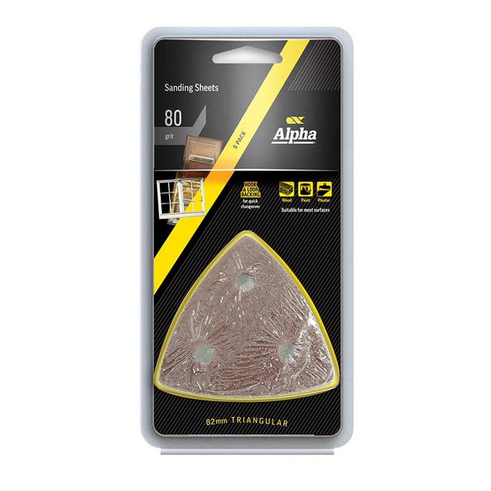[170-ASS08005] Multi-Tool Sanding Sheets - 80 Grit - 5 Pack