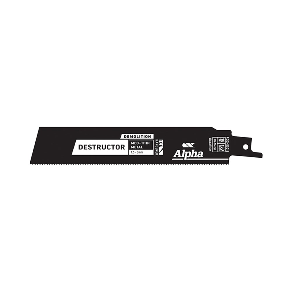 [170-RDDM15018-5] Destructor Demolition - Metal - Recip Blade, 18 TPI, 150mm - 5 Pack