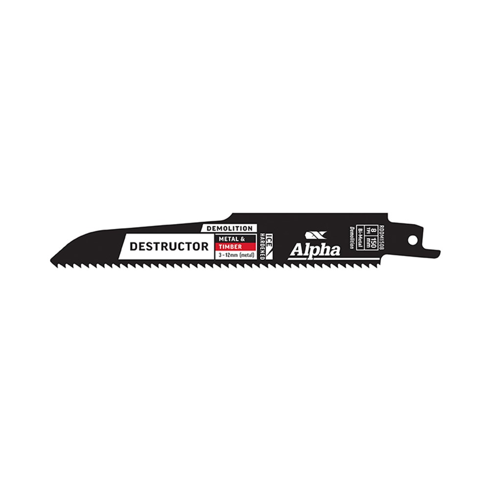 Destructor Demolition - Metal & Timber - Recip Blade, 8 TPI, 150mm - 25 Pack