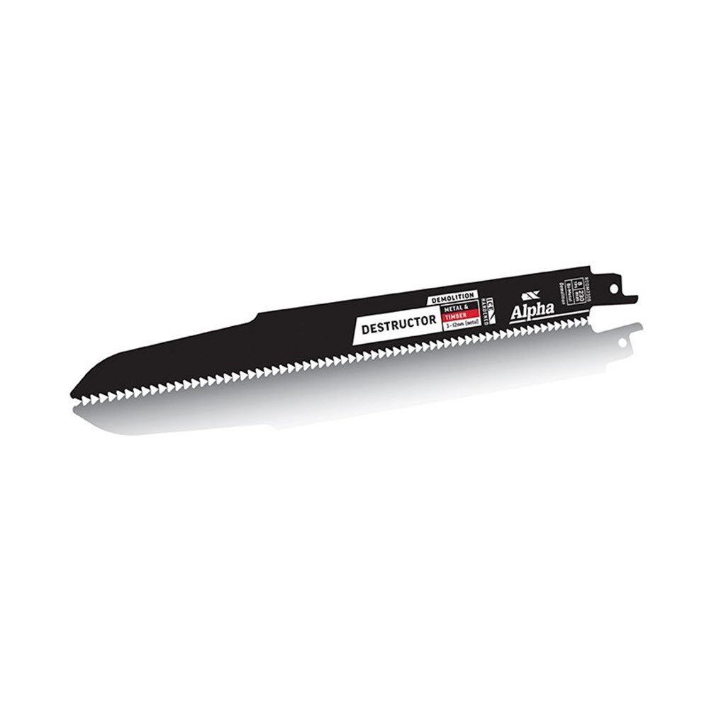 [170-RDDM2308-25] Destructor Demolition - Metal & Timber - Recip Blade, 8 TPI, 230x1.6mm - 25 Pack