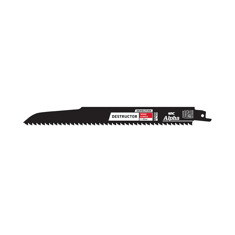 [170-RDDW2305-25] Destructor Demolition - Wood & Nails - Recip Blade, 5 TPI, 230mm - 25 Pack