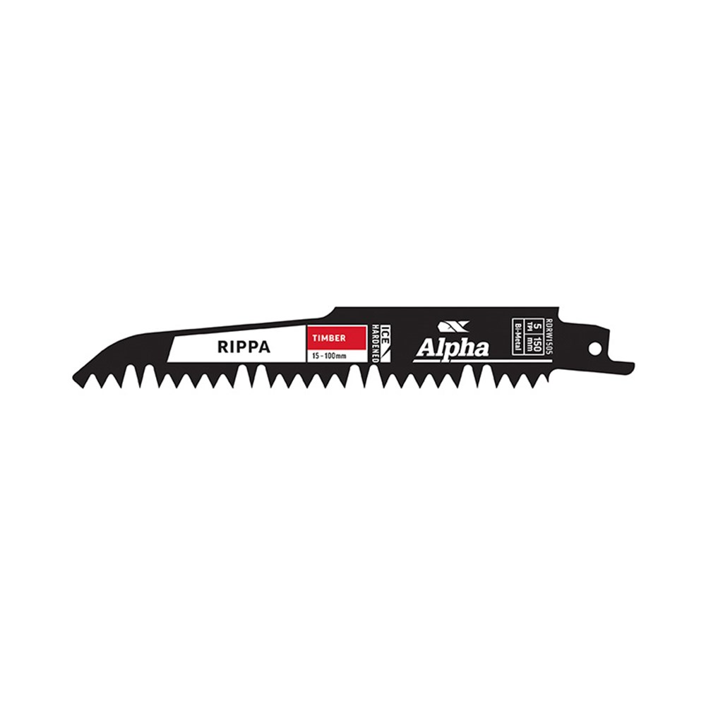 [170-RDRW1505-2] Rippa - Timber - Recip Blade, 5 TPI, 150mm - 2 Pack
