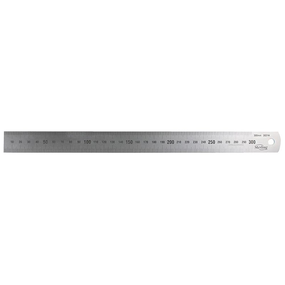 150mm/6 Inch Matt Stainless Steel Rule Metric Imperial