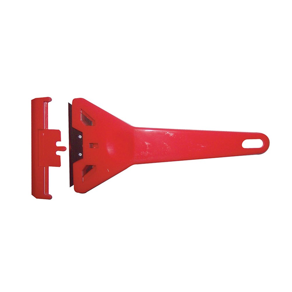 Red Plastic Scraper with H/D Blade