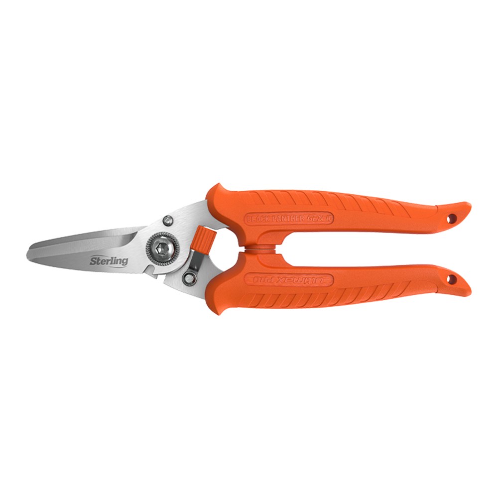 [170-29-724B] 185mm Ultimax Pro Black Panther Gen II: Round Tip Industrial Snips Bulk OPP Bag