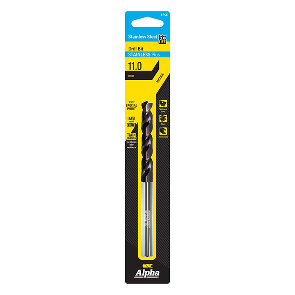 11.0mm Stainless Plus Metric Drill Bit | Carded