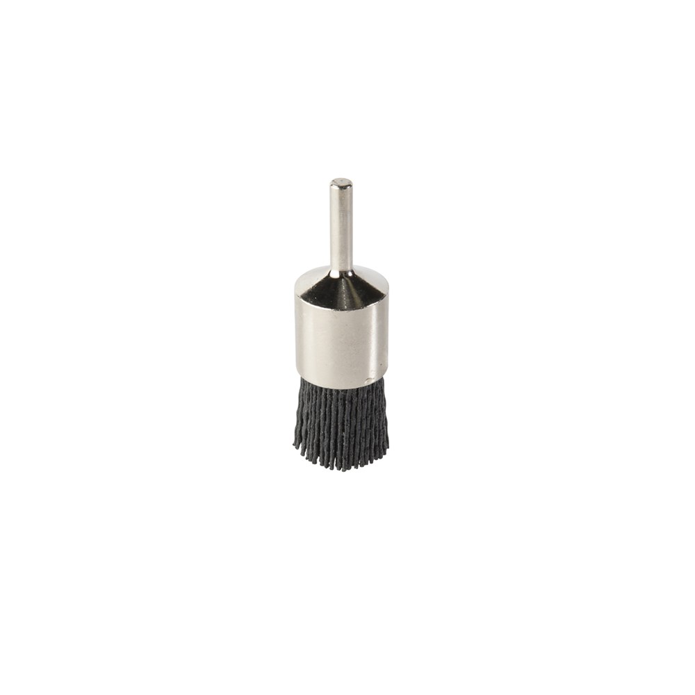 End Brush Nylon #80 Grit Silicon Carbide 25mm Dia 6mm Dia  Shank- Carded