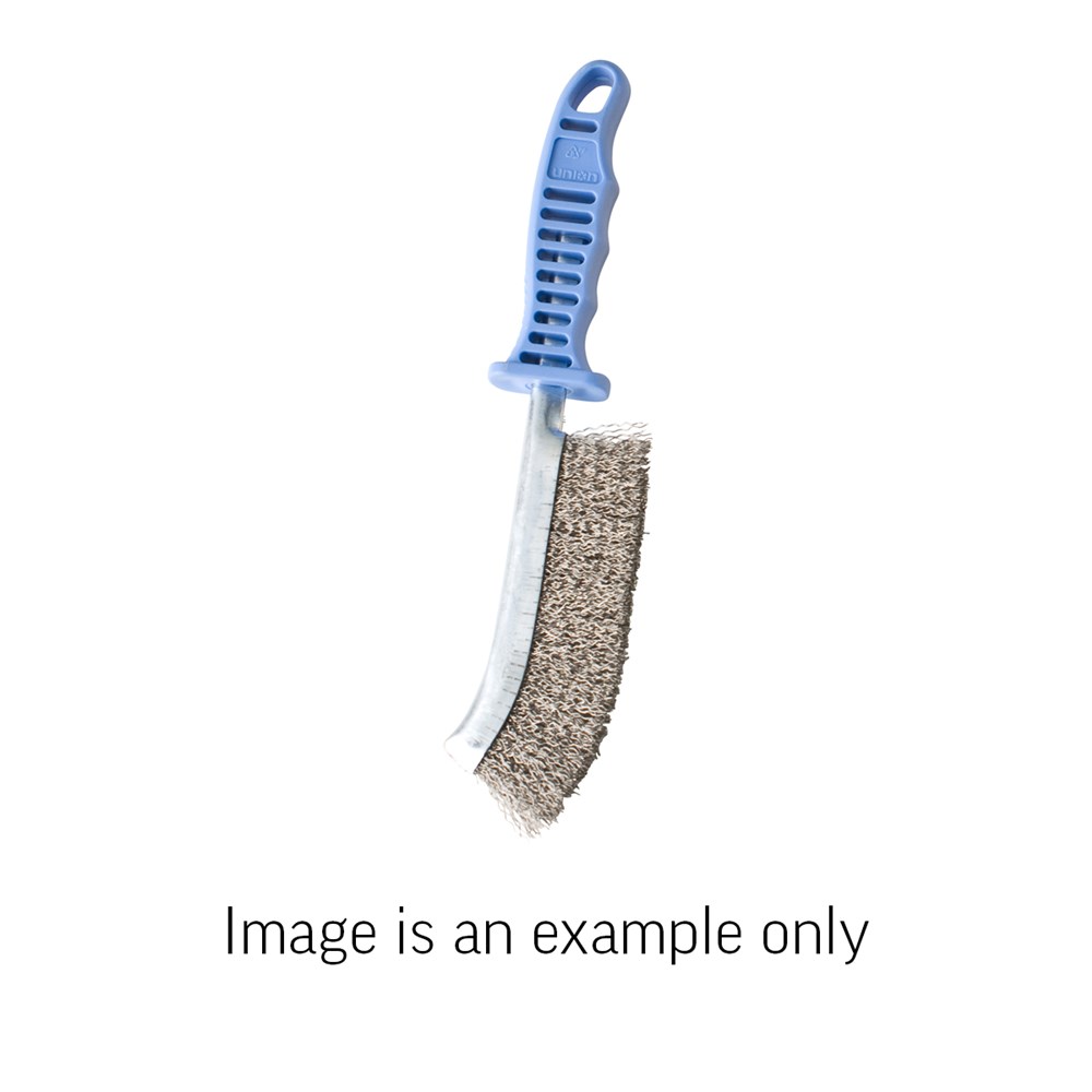 Hand Brush 0.35mm Stainless Steel Wire Blue Plastic Handle