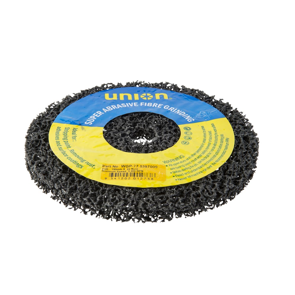 [170-WGP-77 5397000] Clean & Strip Disc Abrasive Fibre 180mm Dia x 22mm Bore - Carded