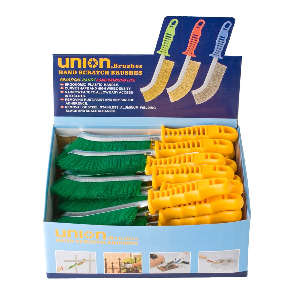 [170-HNJ-97 7318970-20] Hand Brush 0.5 Green PVC YW - Carton (20)