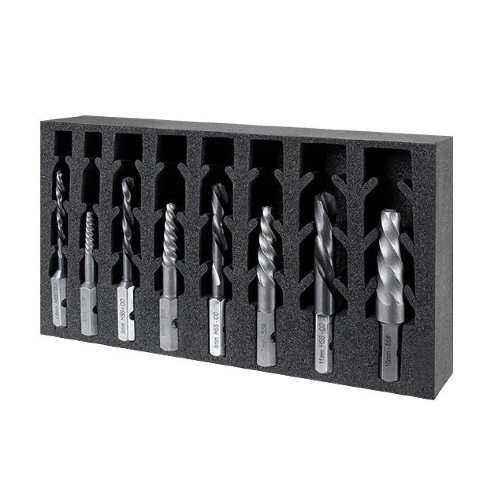 Versadrive 8 Piece ImpactaBite Impact Drill & Stud Extractor Set | M6-M20