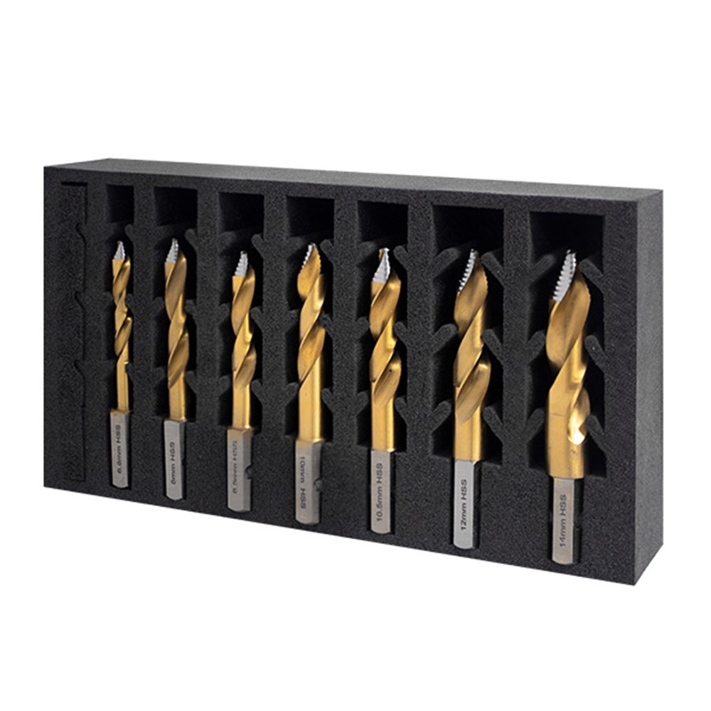 VersaDrive TurboTip Impact Drill Bit Set, 6.8, 8, 8.5, 10, 10.5, 12, 14mm