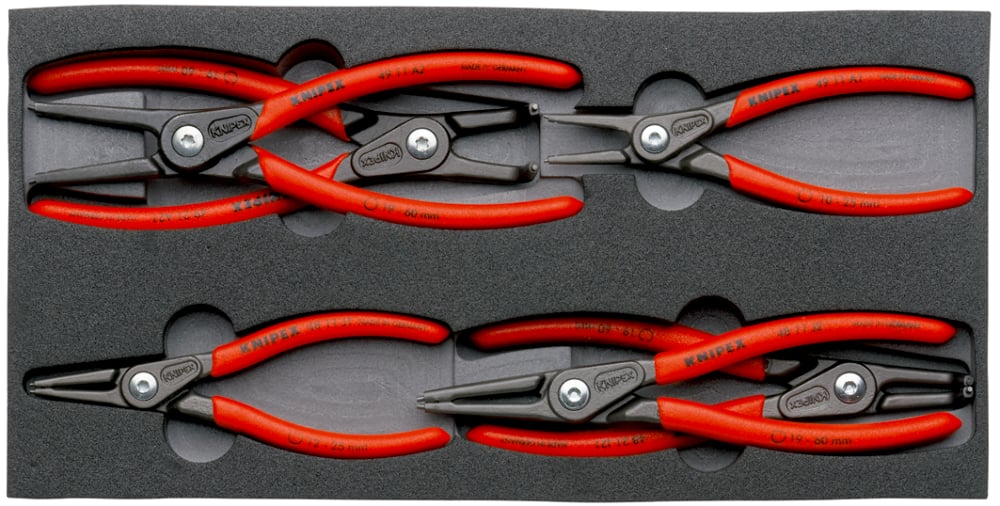 KNIPEX PRECISION CIRCLIP FOAM TRAY 6PC