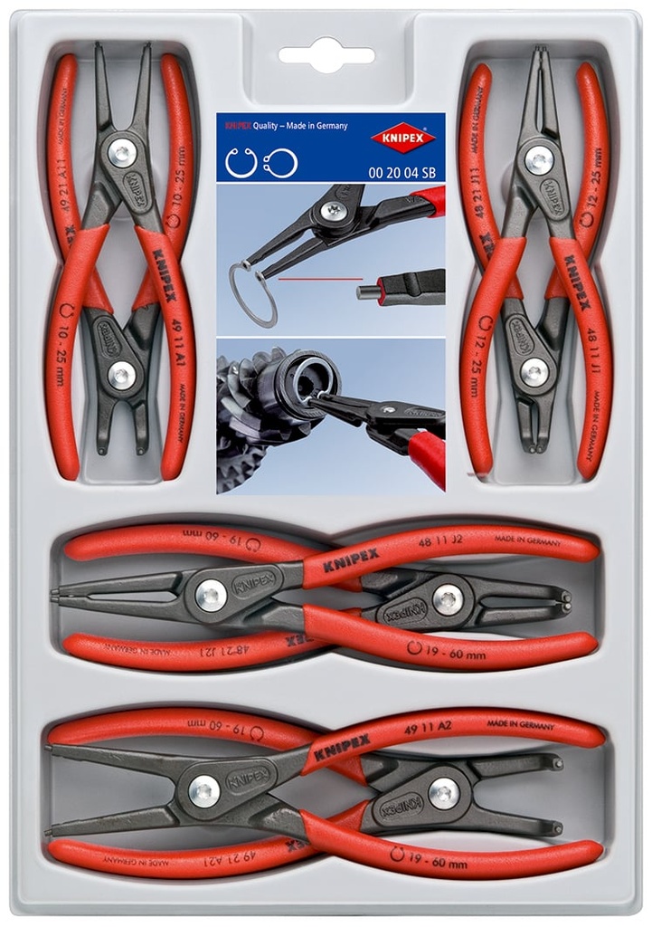 KNIPEX PRECISION CIRCLIP PLIER SET 8 PC