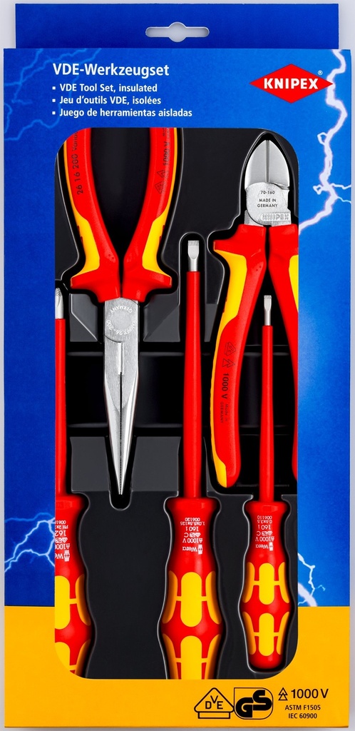 KNIPEX 1000V TOOL SET 5 PC