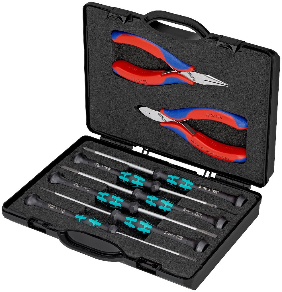 KNIPEX TOOL SET FOR ELECTRONICS 8 PC