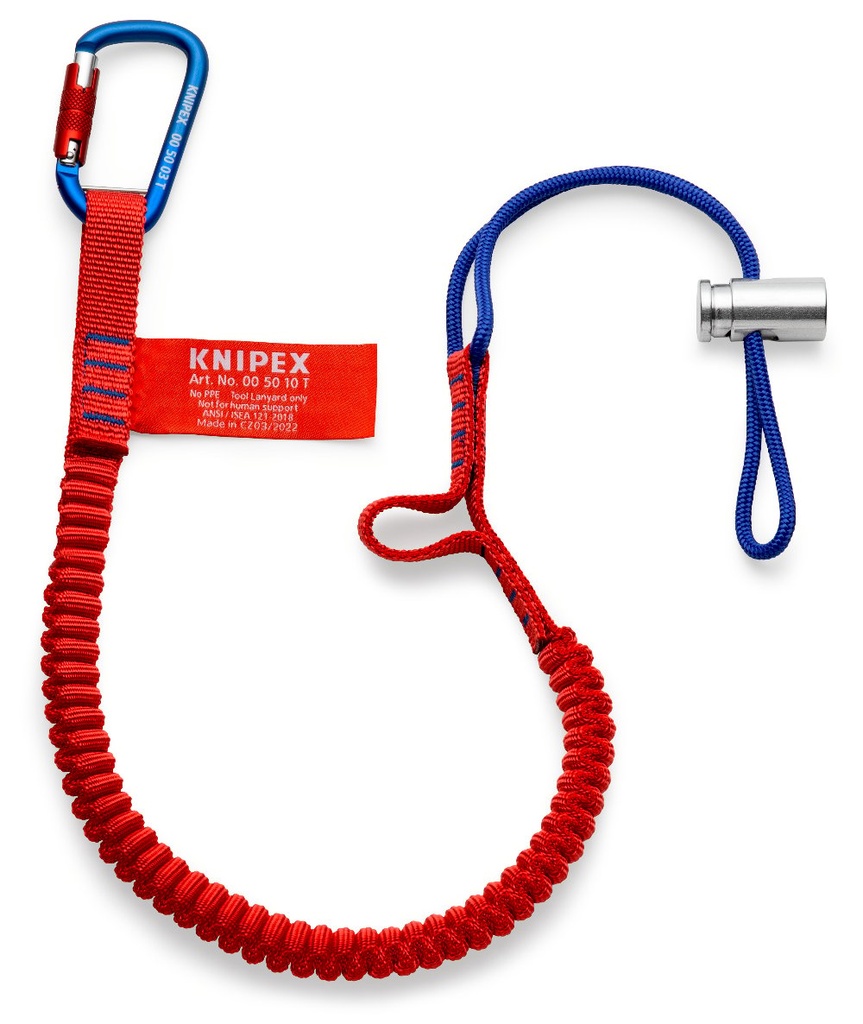 [180-005012TBK] KNIPEX LANYARD W FIXATED CARABINER 6KG