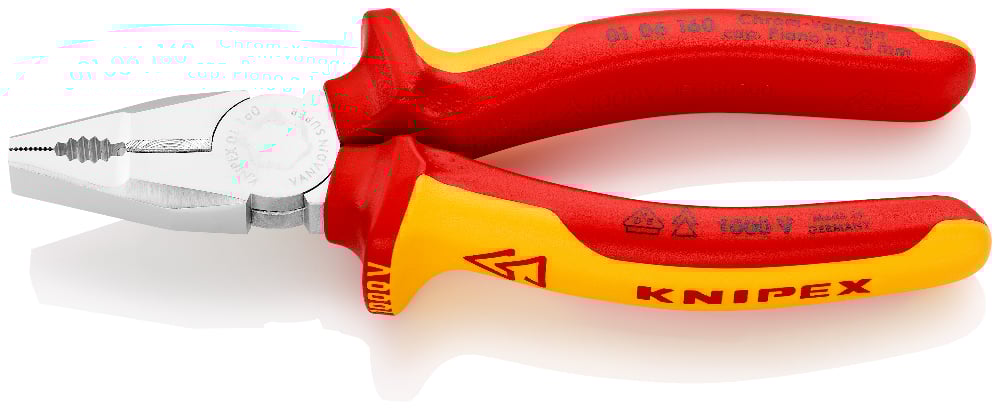 [180-0106160] KNIPEX 1000V COMBINATION PLIERS 160MM