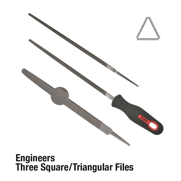 04TSQ03CD Three Square File Smooth - 100mm
